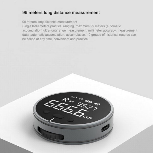 Distance Measuring Instrument Electronic Measuring Ruler Tape Measure High Definition Digital - Image 2